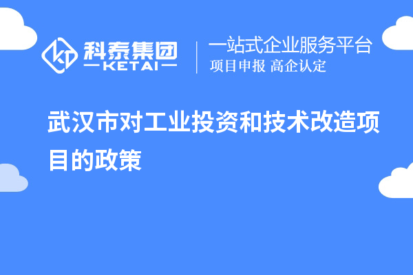 武漢市對工業(yè)投資和<a href=http://www.snjxsy.cn/fuwu/jishugaizao.html target=_blank class=infotextkey>技術(shù)改造</a>項(xiàng)目的政策