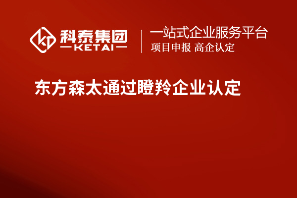 東方森太通過<a href=http://www.snjxsy.cn/fuwu/dengling.html target=_blank class=infotextkey>瞪羚企業(yè)認(rèn)定</a>
