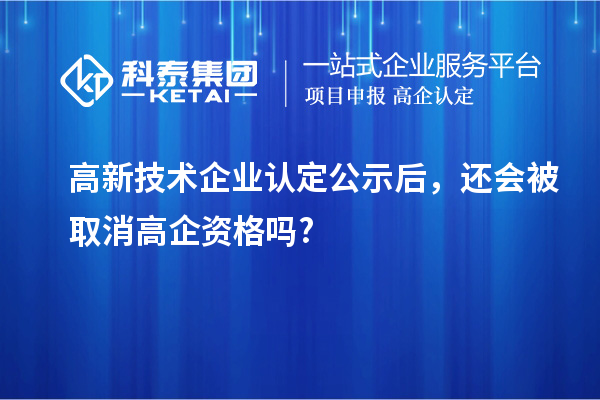 <a href=http://www.snjxsy.cn target=_blank class=infotextkey>高新技術(shù)企業(yè)認(rèn)定</a>公示后，還會(huì)被取消高企資格嗎?