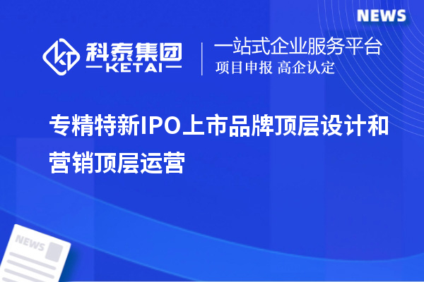 專精特新IPO上市品牌頂層設(shè)計(jì)和營(yíng)銷頂層運(yùn)營(yíng)