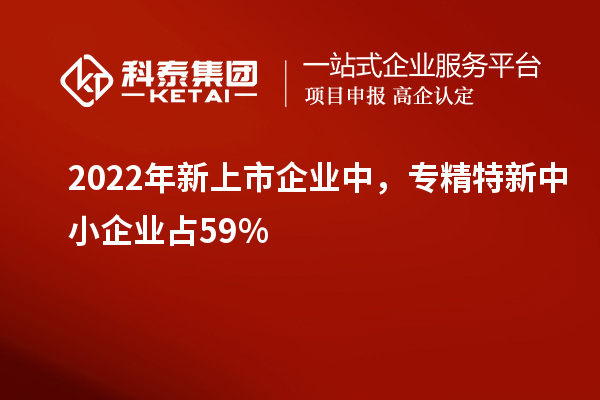 2022年新上市企業(yè)中，<a href=http://www.snjxsy.cn/fuwu/zhuanjingtexin.html target=_blank class=infotextkey>專精特新中小企業(yè)</a>占59%