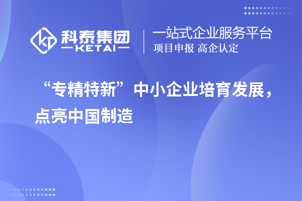 “專精特新”中小企業(yè)培育發(fā)展，點亮中國制造