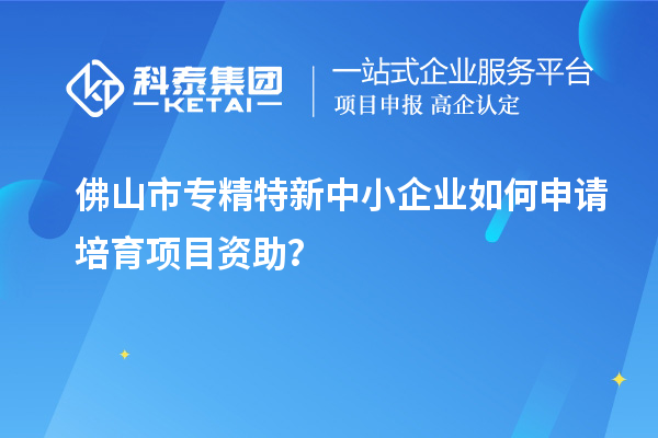 佛山市<a href=http://www.snjxsy.cn/fuwu/zhuanjingtexin.html target=_blank class=infotextkey>專精特新中小企業(yè)</a>如何申請(qǐng)培育項(xiàng)目資助？