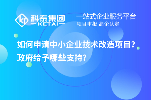 如何申請中小企業(yè)<a href=http://www.snjxsy.cn/fuwu/jishugaizao.html target=_blank class=infotextkey>技術(shù)改造</a>項目？政府給予哪些支持？