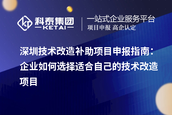 深圳技術(shù)改造補助<a href=http://www.snjxsy.cn/shenbao.html target=_blank class=infotextkey>項目申報</a>指南：企業(yè)如何選擇適合自己的技術(shù)改造項目