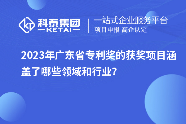 2023年廣東省專利獎的獲獎項目涵蓋了哪些領域和行業(yè)？