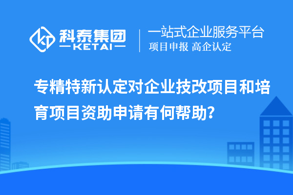 專精特新認(rèn)定對(duì)企業(yè)<a href=http://www.snjxsy.cn/fuwu/jishugaizao.html target=_blank class=infotextkey>技改</a>項(xiàng)目和培育項(xiàng)目資助申請(qǐng)有何幫助？