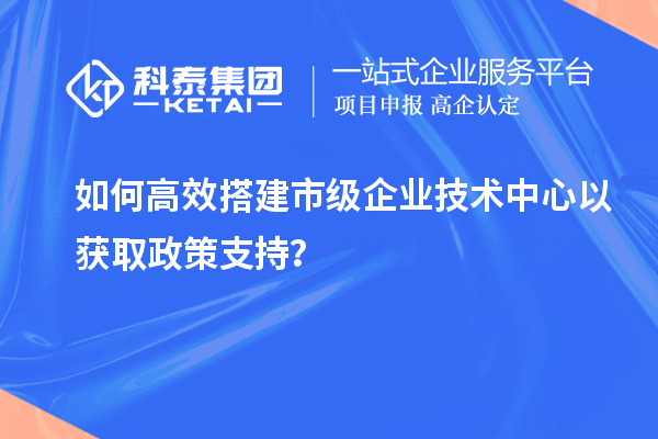 如何高效搭建市級(jí)企業(yè)技術(shù)中心以獲取政策支持？