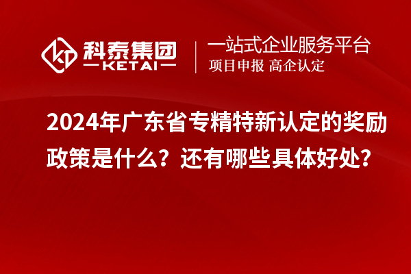 2024年廣東省專精特新認(rèn)定的獎勵政策是什么？還有哪些具體好處？