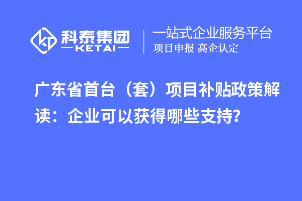 廣東省首臺（套）<a href=http://www.snjxsy.cn/jiedu.html target=_blank class=infotextkey>項目補貼政策</a>解讀：企業(yè)可以獲得哪些支持？