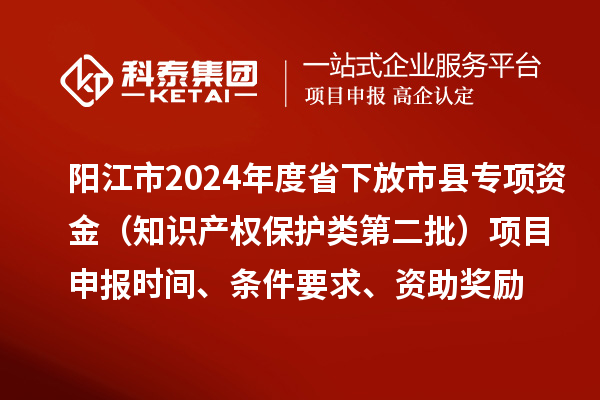 陽江市2024年度省下放市縣專項資金（知識產(chǎn)權(quán)保護類第二批）<a href=http://www.snjxsy.cn/shenbao.html target=_blank class=infotextkey>項目申報</a>時間、條件要求、資助獎勵