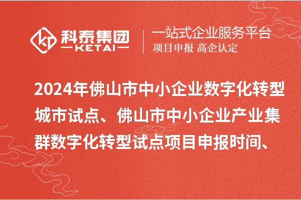 2024年佛山市中小企業(yè)數(shù)字化轉(zhuǎn)型城市試點(diǎn)、佛山市中小企業(yè)產(chǎn)業(yè)集群數(shù)字化轉(zhuǎn)型試點(diǎn)<a href=http://www.snjxsy.cn/shenbao.html target=_blank class=infotextkey>項(xiàng)目申報(bào)</a>時(shí)間、條件要求