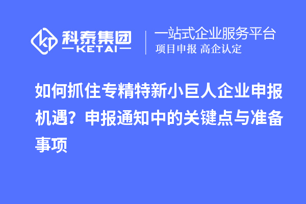 如何抓住專精特新<a href=http://www.snjxsy.cn/zjtx/ target=_blank class=infotextkey>小巨人企業(yè)申報</a>機(jī)遇？申報通知中的關(guān)鍵點與準(zhǔn)備事項