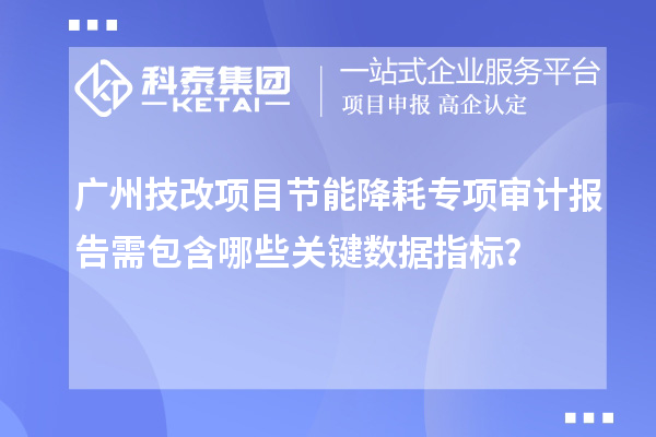 廣州技改項目節(jié)能降耗專項審計報告需包含哪些關鍵數據指標？