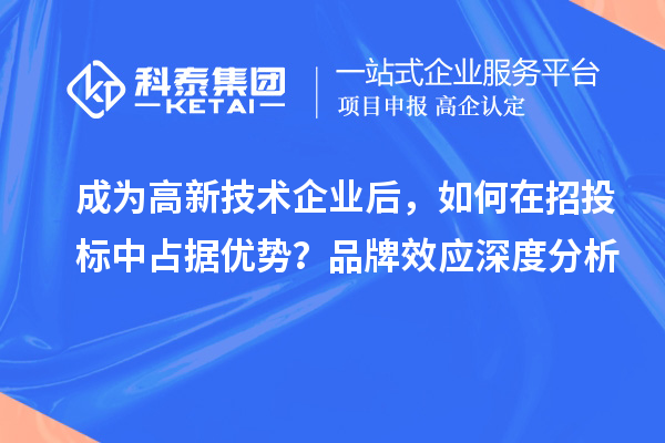 成為高新技術(shù)企業(yè)后，如何在招投標(biāo)中占據(jù)優(yōu)勢？品牌效應(yīng)深度分析