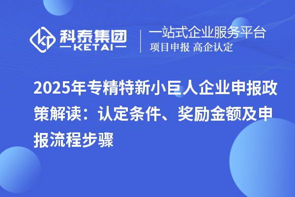2025年專精特新<a href=http://www.snjxsy.cn/zjtx/ target=_blank class=infotextkey>小巨人企業(yè)申報(bào)</a>政策解讀：認(rèn)定條件、獎(jiǎng)勵(lì)金額及申報(bào)流程步驟