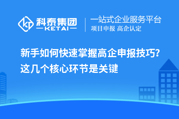 新手如何快速掌握高企申報技巧？這幾個核心環(huán)節(jié)是關(guān)鍵