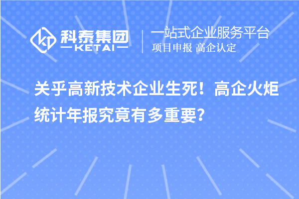 關(guān)乎高新技術(shù)企業(yè)生死！高企火炬統(tǒng)計年報究竟有多重要？
