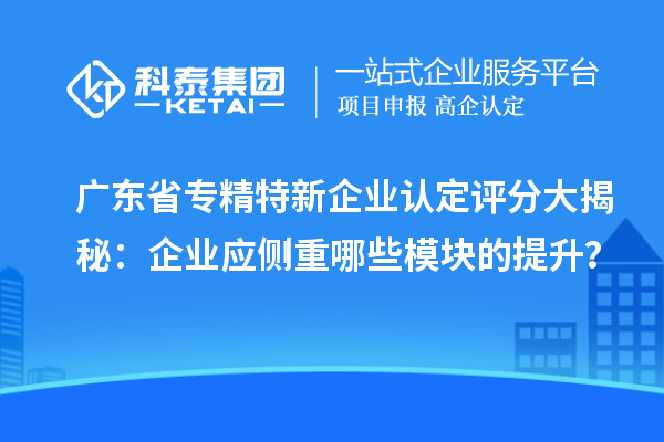 廣東省<a href=http://www.snjxsy.cn/fuwu/zhuanjingtexin.html target=_blank class=infotextkey>專(zhuān)精特新中小企業(yè)</a>認(rèn)定評(píng)分大揭秘：企業(yè)應(yīng)側(cè)重哪些模塊的提升？